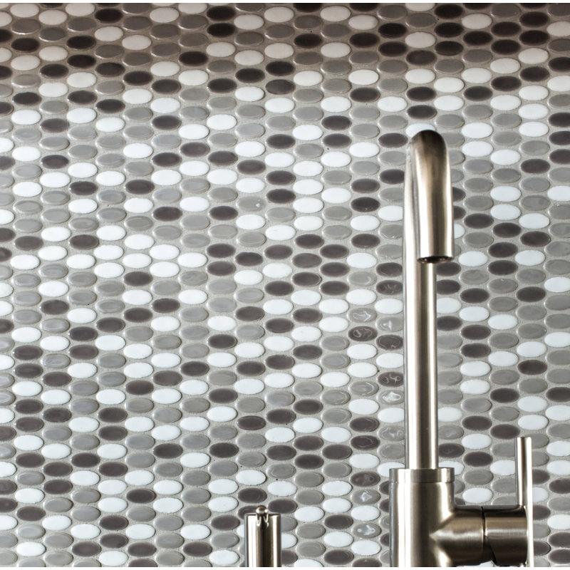 Emser Tile Confetti Porcelain Oval Mosaic Tile in Glazed Cue Wayfair